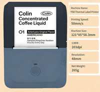 Impresora de Etiquetas Térmicas, Impresora de Códigos de Barras, Máquina de Impresión Rápida Y50, Papel Térmico de 2 Pulgadas y 50 mm, Mini