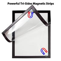 Pemegang tanda magnetik A3 A4 A5 A6, huruf merekat sendiri bingkai gambar magnetik untuk kulkas