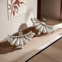 Nouvelle Décoration de Chaussures Amovible en Métal Style Élégant avec Perles pour Talons Hauts Femme