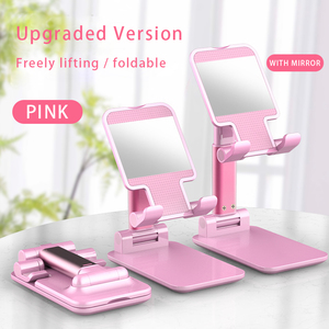 Support universel pliable pour téléphone et <span class=keywords><strong>tablette</strong></span>, pour bureau OEM, réglable avec <span class=keywords><strong>miroir</strong></span>, 1 pièce - Product Image 3