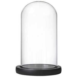 Venta directa de fábrica, cúpula de campana de cristal con pantalla transparente decorativa personalizada con Base de madera para regalos - Product Image 2