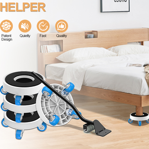 Kit de déménagement de meubles à quatre roues en acier et caoutchouc, plateforme fermée en ABS, facilitant le shopping, personnalisable, support OEM - Product Image 2