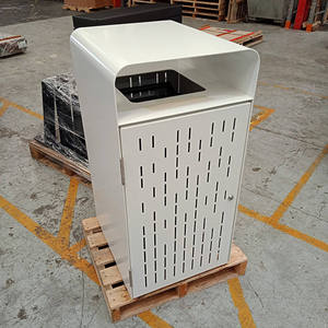 Modern Style Outdoor Large Capacity Metal Trash Can Public Recycling Waste Bins for Sale