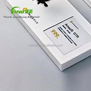 Hiện đại tối giản màu trắng Countertop Smartwatch hiển thị đứng với khe cắm thẻ thông tin, cửa hàng bán lẻ xem Showcase - Product Image 3