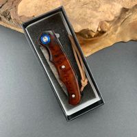 Couteau pliant de poche en acier Damas VG10, couteau de camping multifonctionnel, couteau à fruits sans manche, boîte cadeau