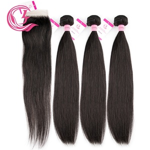 Tissage indien naturel en soie vierge brut Grade 12 20, 1 Kilos, mèches lisses avec Closure transparente - Product Image 2