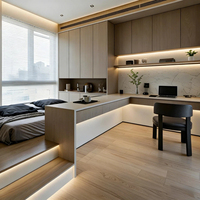 Lit Tatami Haut de Gamme Personnalisé avec Bureau Intégré, Solution de Mobilier de Chambre Éco-Responsable Multi-Design de Luxe Léger
