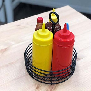 <span class=keywords><strong>Da</strong></span> tavolo in metallo condimento stand rack con numero di supporto <span class=keywords><strong>da</strong></span> tavolo o supporto del menu-filo <span class=keywords><strong>da</strong></span> cucina condimento caddy organizer-tavolo caddy - Product Image 6