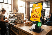 Kiosque de commande automatique de 15,6 pouces pour comptoir de restaurant, kiosques de commande McDonald's, terminal de point de vente en libre-service