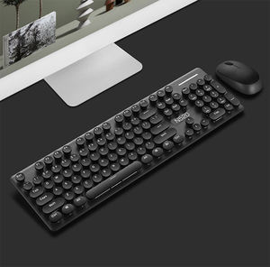 Stock Top Seller 2019 Gaming Slim Round Key Cheap 2.4GHz Wireless <b>Keyboard</b> and Mouse Combo for Computer - Product Image 3