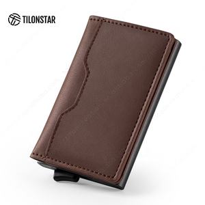 TILONSTAR TVC109 Venta caliente Estilos de aluminio de cuero duradero para hombre Pop Up Wallet Business Tarjetero - Product Image 3
