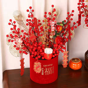 Adorno de cubo de la suerte de Mystic Arts, color rojo, 15 cm, decoración de Año Nuevo Chino para el hogar, sala de estar, regalo - Product Image 1