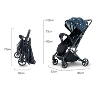 Poussette de voyage de luxe, poussette bébé légère, pliable d'une seule main, landau