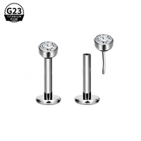 Piercing de nez et de cartilage d'oreille en titane de qualité implantable G23 ASTM F136, fabrication directe usine