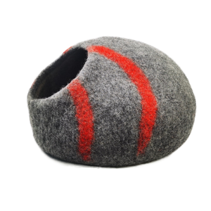 Cama para gatos de fieltro Premium de lana merino 100% hecha a mano, cueva para gatos de interior, cama para gatos de fieltro para interior - Product Image 4