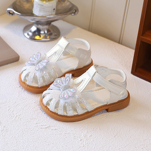 Schattige design kindersandaaltjes voor de zomer, zachte zool, zoete prinsessen platte sandalen voor babymeisjes - Product Image 4