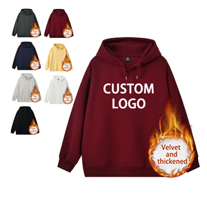 OEM recadrée Boxy pulls à capuche pour femmes 400 grammes personnalisés brodés sweats lourds Logo avant éponge pour l'hiver - Product Image 1
