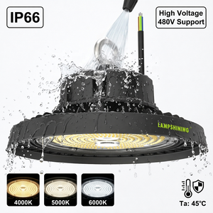 Projecteur UFO personnalisable 100W pour entrepôt industriel, étanche IP65, 160lm/W, AC100-277V, large plage <span class=keywords><strong>de</strong></span> tension, aluminium, haute température - Product Image 1