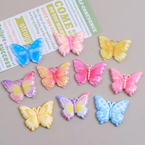 Colorful Resin Crafts Animals Resin Bow Beautiful Pendant Wholesale Diy Phone Case Charms Key Chain for Decoration