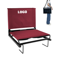 Siège de stade pliable portable d'occasion pour gradins, avec supports dorsaux et coussins, en fer et nylon, pour usage extérieur