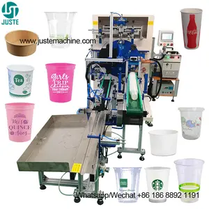 Customize Screen Printing Machine 1 One Color Full Semi Automatic Easy To Operate 3050 Screen Printer For Paper Plastic Cup