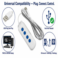 Manette de capture d'images USB à 4 boutons pour station de travail médicale à ultrasons, compatible avec les sondes d'échographie universelles 3M, OEM