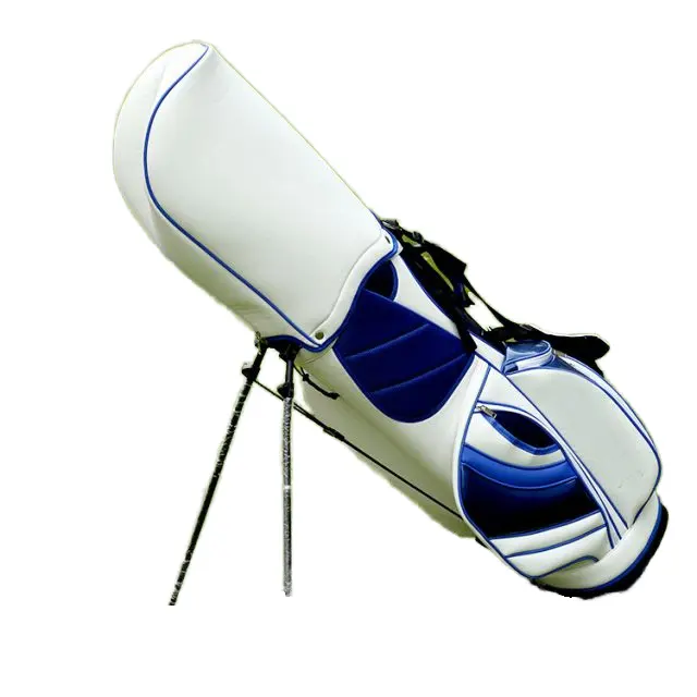 Bolsa de golfe PU esportiva da moda com suporte de tripé para clubes e bolas OEM conveniente e elegante