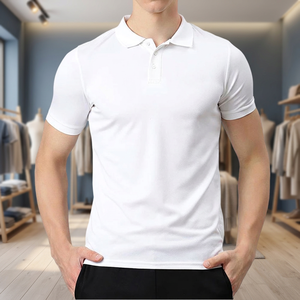 Men's <b>White</b> <b>Short</b> Sleeve Shirt 100% Cotton Knitted Breathable Anti-Wrinkle Casual Style Solid Color Regular Fit Rixo Enterprises - Product Image 3