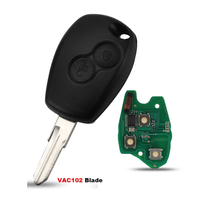 Clé télécommande à 2 boutons pour Renault Duster Modus Clio 3 Twingo DACIA Logan Sandero Kangoo 433MHz puce PCF7947/7946/4A