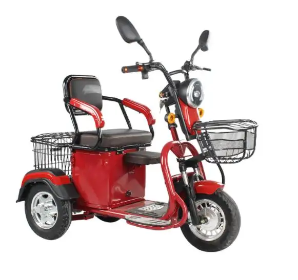 Yetişkinler için üç tekerlekli elektrikli taşıma için yaşlı scooter için ayak pedalları elektrikli üç teker bisikletler