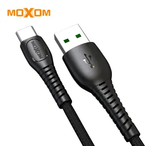 MOXOM Type C USB 5A TPE สายเคเบิลข้อมูล USB 3.0ที่ชาร์จเร็วแบบยืดหยุ่น