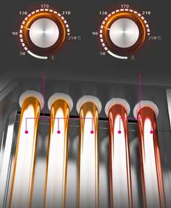 เครื่องย่างไฟฟ้าแบบใช้ในบ้านหรือร้านอาหาร 220V ใช้งานง่าย พร้อมเครื่องทอดแบบลึก 5 ลูกกลิ้ง สำหรับย่างฮอทดอก เสียงเบา เหมาะสำหรับทำขนมขบเคี้ยว - Product Image 3