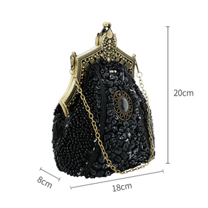 Luxe dame sac <span class=keywords><strong>de</strong></span> soirée mariage pochette sac à main cristal strass perlé broderie pour Chic Cheongsam robe robe sac à main quotidien - Product Image 6