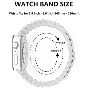Correa de reloj de bucle de cuero magnético de moda para <span class=keywords><strong>Apple</strong></span> <span class=keywords><strong>Watch</strong></span> Series 1-6 Compatible con modelos de 38mm 40mm 42mm 44mm - Product Image 6
