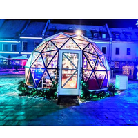 Tente de stockage extérieure performante à coût élevé Grande tente de fête Toit transparent Mariage Yourte hexagonale pour événement