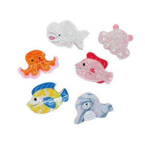 Fermagli per capelli Nini Ocean Series da 8 cm con design di animali marini a forma di cartone animato per bambini e ragazze - Product Image 2