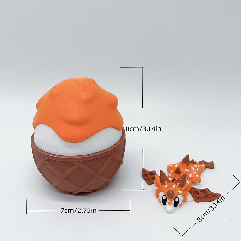 Dragon de crème glacée et œuf de dragon de crème glacée