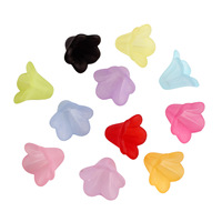 13x10mm bunte matte Acryl lilien blumen perlen-gefrostete Abstands perlen für die DIY-Schmuck herstellung