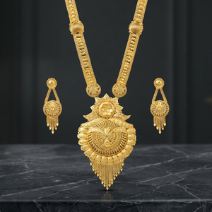 Wholesale 14K 18K 24K Micron Gold Plated Forming <b>Long</b> <b>Necklaces</b>, Fashion Jewelry Set, Traditional Design Gold Filled Jewelry Set - Product Image 4