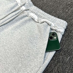 T-shirt da uomo Finch Garment 100% cotone con orlo grezzo, manica lunga, taglio corto, bordo non rifinito, tinta unita, casual, tuta sportiva, prodotto dal produttore - Product Image 2