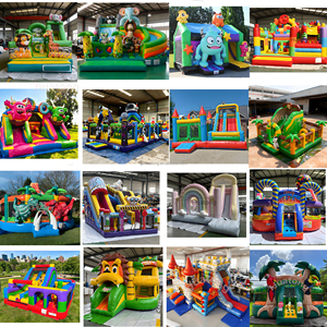 Château gonflable commercial en PVC imperméable de 0,55 mm sur le thème du carnaval, avec toboggan, <span class=keywords><strong>pour</strong></span> <span class=keywords><strong>location</strong></span> de fêtes d'enfants - Product Image 5