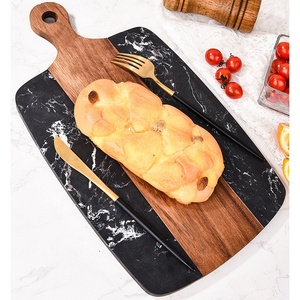 Tagliere di <span class=keywords><strong>marmo</strong></span> di legno di Acacia all'ingrosso della fabbrica che serve tagliere di formaggio <span class=keywords><strong>in</strong></span> <span class=keywords><strong>marmo</strong></span> bianco e nero - Product Image 3