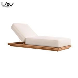 Silla de salón de tela impermeable de teca para <span class=keywords><strong>hotel</strong></span> al aire libre de estilo moderno muebles de cama de <span class=keywords><strong>sol</strong></span> al aire libre ajustables para jardín, patio y playa - Product Image 6