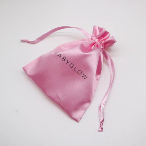 Bolsa de Embalaje de Joyería de Satén al por Mayor, Bolsa de Regalo de Algodón Rosa con Cordón y Logotipo, Bolsa Protectora de Satén - Product Image 3