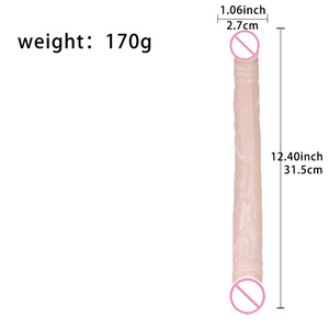 Lesbische seksproducten dubbelgekoppeld simulatiepenis verlengde transparante siliconen <span class=keywords><strong>dildo</strong></span> masturbatie-artikel - Product Image 4