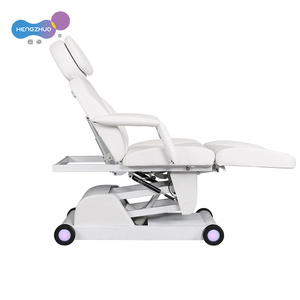 Электрическая косметологическая кушетка с 1 мотором для салона красоты, с ножным управлением, регулировкой высоты, из прочной искусственной кожи - Product Image 3