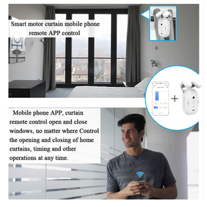 2024 Rail de rideau électrique Produits complets pour la maison intelligente Télécommande vocale sans fil Assistant de fenêtre intelligent automatique - Product Image 4