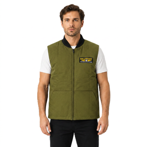 OEM Custom Heavy Duty Canvas <b>Vest</b> Men's Cotton Canvas Work <b>Vest</b> | Premium Waxed Canvas <b>Utility</b> <b>Vest</b> Canvas Carpenter Work <b>Vest</b> - Product Image 1