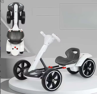 Go-Kart Eléctrico para Niños sin Instalación, Vehículo de Cuatro Ruedas Plegable, Puede Transportar Personas, Coche de Juguete Portátil para Niños