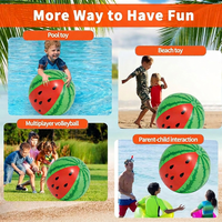 Ballon gonflable en PVC durable et pliable en forme de pastèque de 75 cm pour les fêtes de Noël, d'Halloween, d'anniversaire, les décorations de plage et de piscine